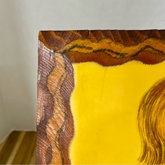 Eva Harta Print Little Child Praying Nursery Art VTG Classic Decoupage on Wood - Picture 4 of 6